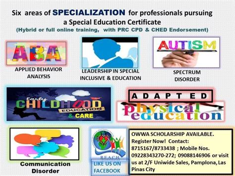 CERTIFICATE IN SPECIAL EDUCATION Specialization Programs » REACH Incorporated: SPED Short ...