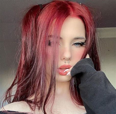 Red Haired Babe On Ig Scene Hair Edgy Hair Red Hair Inspo