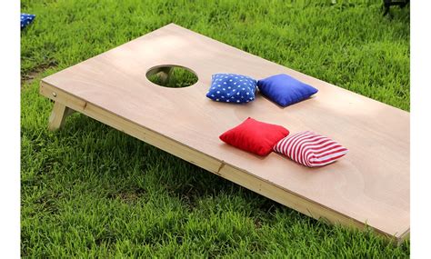 4*2 ft. 100% ALL Wooden Cornhole Toss Game Set | Groupon