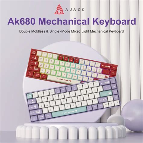 Ajazz Ak Teclado Mec Nico Abs Keycap Keys Teclado Hot Swap Gamer Junta Personalizada Acess