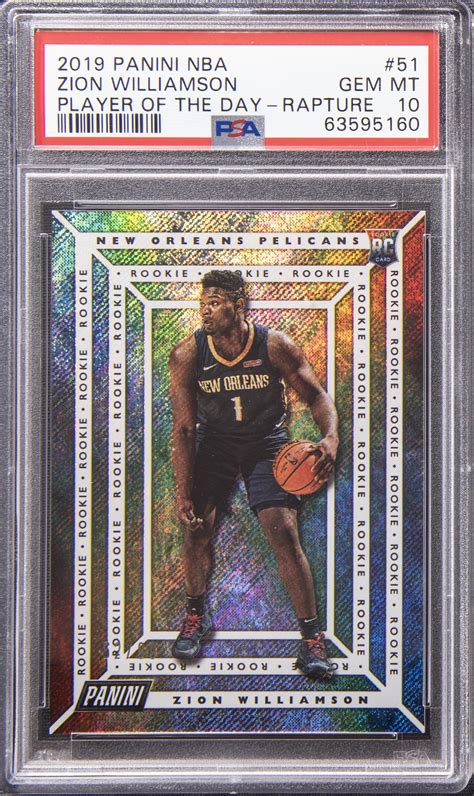 Lot Detail 2019 Panini NBA Player Of The Day Rapture 51 Zion