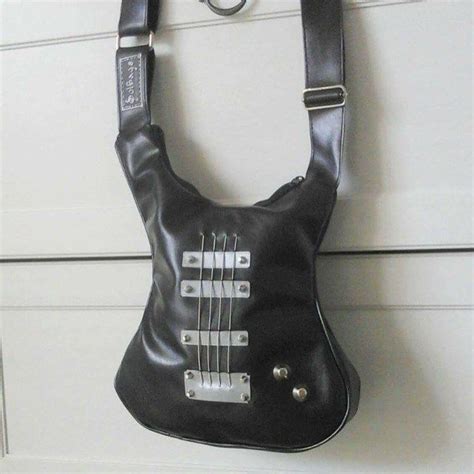 Black Shaped Quitar Bag Blackbag Quitarbag Unconventional Strings