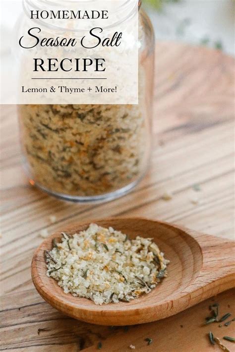 How To Make Infused Salt With Lemon Thyme Sea Salt Recipe Recipe