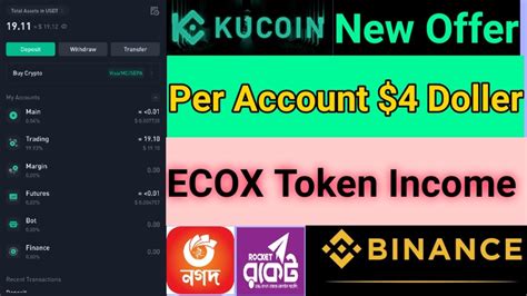 Kucoin New Offer ECOX Token Income 4 Doller Kucoin Kucoin Income