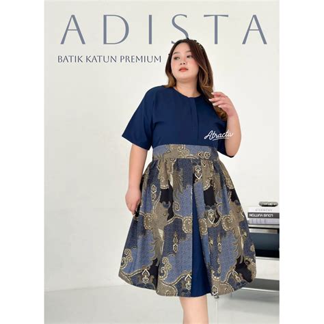 Jual ATRACTIV Dress Batik Jumbo LD120 LD130 LD135 LD142 Dress Batik