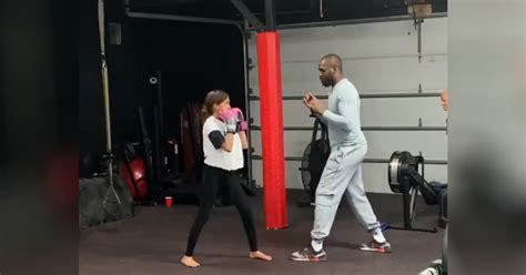 (Video) Jon Jones Shows Off His Daughter's Crisp Striking Technique