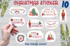 Christmas Stickers Bundle 38 Printable Sticker PNG