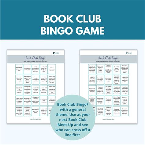 Book Club Bingo Games, Book Bingo, Genre Book Bingo, Book Bingo Games