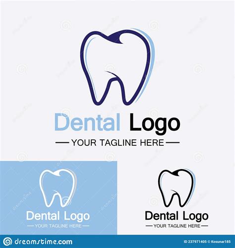 Dental Logo Design Vector Template Creative Dentist Logo Stock Vector