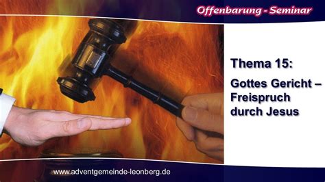 Offenbarung Seminar 15 Gottes Gericht Freispruch Durch Jesus Olaf