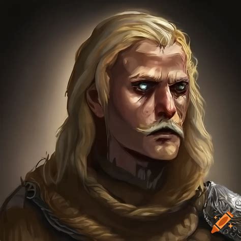 Character Portrait Of A Male Warrior In Pillars Of Eternity On Craiyon