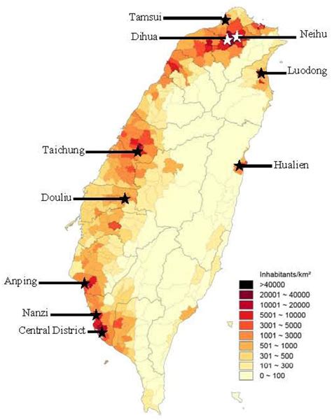 Taiwan Population Density Density Taiwan Map | Hot Sex Picture