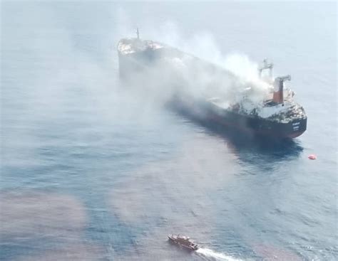 Oil tanker fire: Three missing crew still believed to be alive, says ...