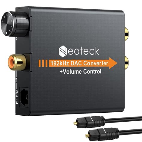 Neoteck 192kHz Convertitore Audio Digitale Analogico Volume Regolabile