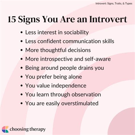 Introvert Signs Traits Types Choosing Therapy