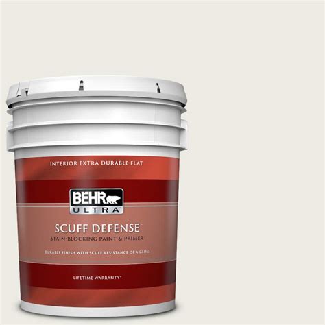 Behr Ultra 5 Gal Ppu24 14 White Moderne Extra Durable Flat Interior