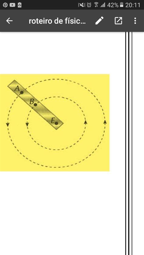 A Figura Mostra Uma Barra Que Gira Movimento Circular E Uniforme