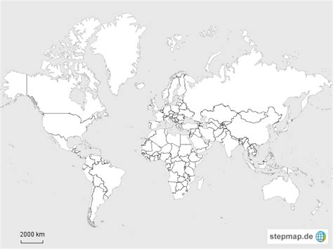 Stepmap Stumme Weltkarte Neu Landkarte Für Welt