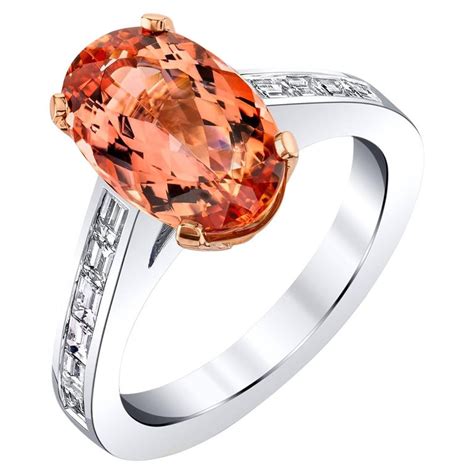 Imperial Topaz Diamond white gold Ring For Sale at 1stdibs