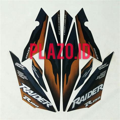 Jual Stiker Striping Lis Motor Suzuki Raider R Hitam Gold