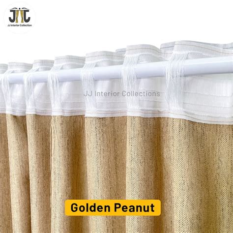 Jual Gorden Jendela Polos Aesthetic Pita Kronille Bahan Linen Premium