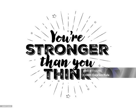 Handlettered You Are Stronger Than You Think Text With Sketchy Firework Burst High Res Vector