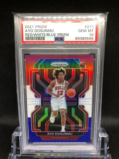 2021 22 Panini Prizm Red White Blue Prizm 271 Ayo Dosunmu RC For