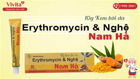 Kem Trị Mụn Erythromycin And Nghệ Nam Hà Tuýp Tuýp 10g Vivita