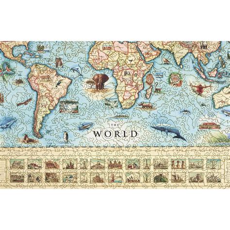 The World Map - Map Art Wood Puzzle