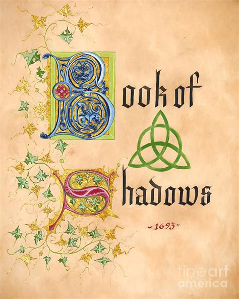 Book Of Shadows Page Digital Art By The Halliwell Ones Pixels