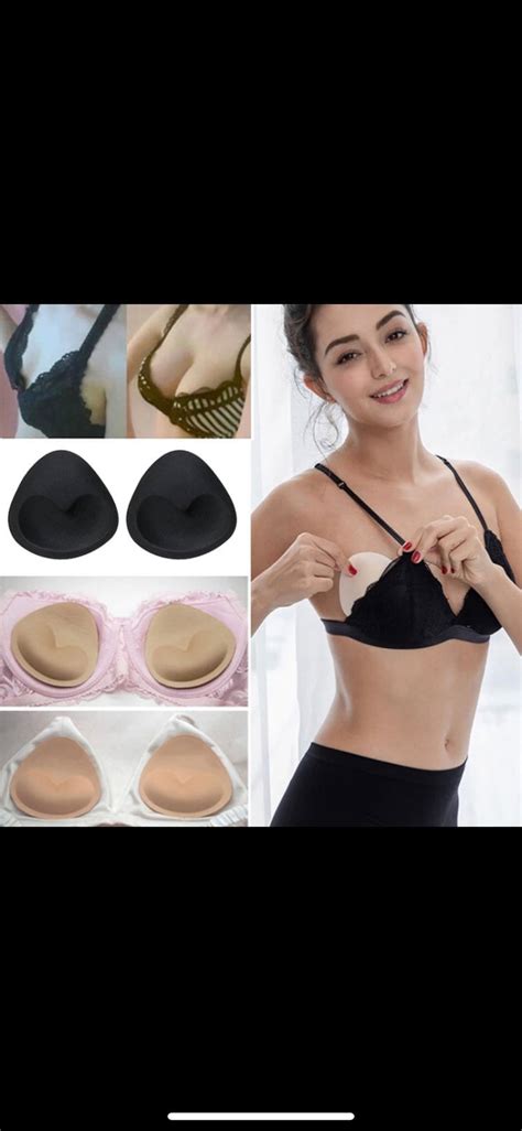 M2F Padded Breast Enhancer Bikini Bra Inserts Black And Nude Etsy