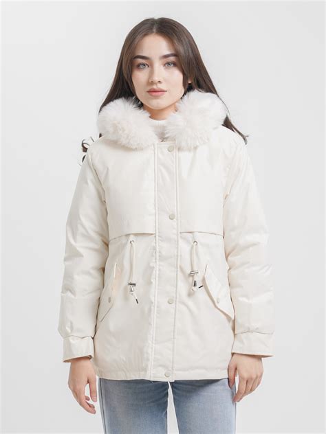 Женская куртка зимняя, с мехом и капюшоном купить по низким ценам в ...