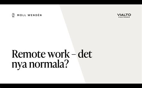 Remote Work Det Nya Normala Logga In Till Denna H Ndelse