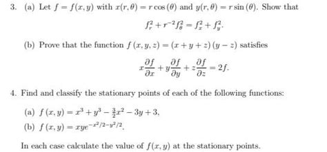 Solved 3 A Let F F X Y With X R θ Rcos θ And