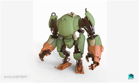 artstation lovely robotfat robot