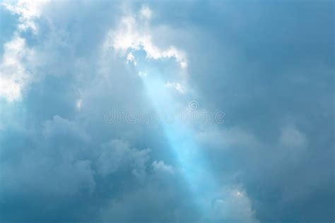 Ray Of Light Through The Clouds Stock Photo - Image of beautiful ...