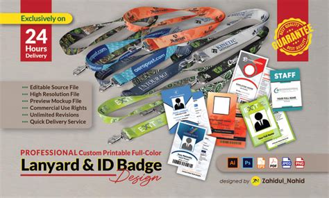 Design id badge, lanyard, name card, press pass by Zahidul_nahid | Fiverr