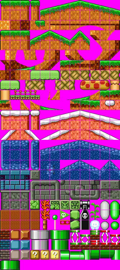 Super Mario Bros Tileset Sonic Style By Thecrushedjoycon On Deviantart