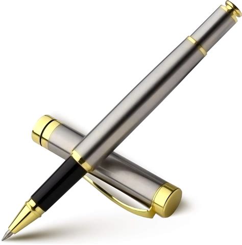 Buy Beiluner Ballpoint Pens Stunning Silver Chrome Metal Pen With Golden Trim Best Ball Pen