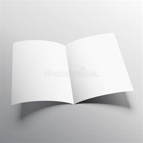 Open Book Or Bi Fold Brochure Mockup Vector Template Stock Vector