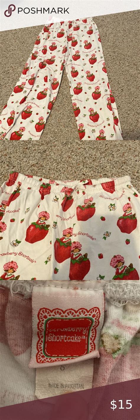 Vintage Strawberry Shortcake Pj Pants ️ In 2024 Strawberry Shortcake