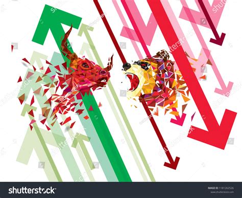 Bull Bear Symbols On Stock Market Stock Vector (Royalty Free ...