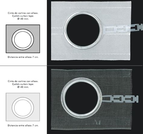 Comprar Cinta de Cortina 7 6cm con Ollaos 4cm Mercería Sarabia