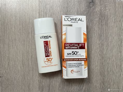 Солнцезащитный крем-флюид L'Oreal Paris Revitalift Витамин С дневной ...