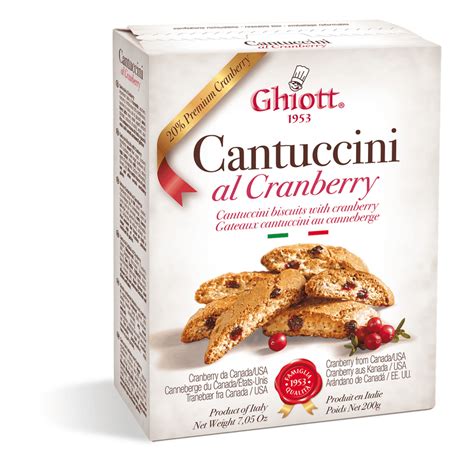 Ghiott Cantuccini With Cranberries 7 05 Oz Supermarket Italy