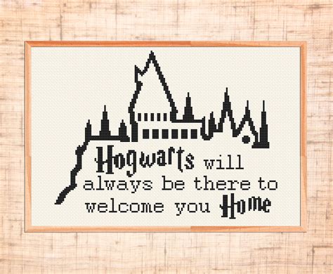 Hogwarts Cross Stitch Pattern Modern Cross Stitch Welcome Ho Inspire