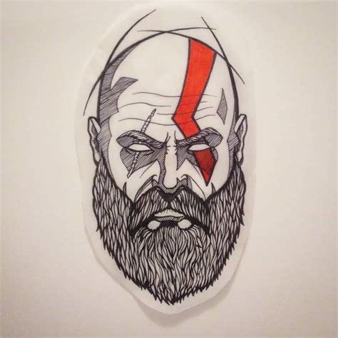 Kratos Face Tattoo