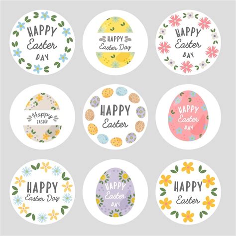 Premium Vector Easter Badges Labels Vector Design Elements Set