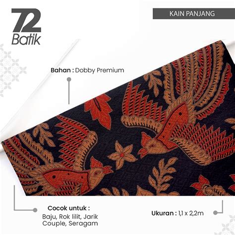 Jual Bahan Batik Premium Dobby Dobi Dobbi Dolbi Motif Burung Warna