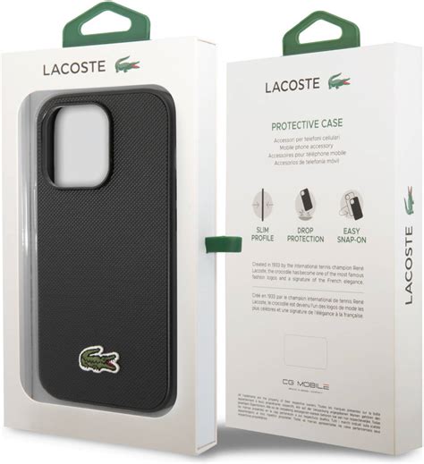 Lacoste Iconic Petit Pique Hard Case Pu Woven Logo Estragon Anti